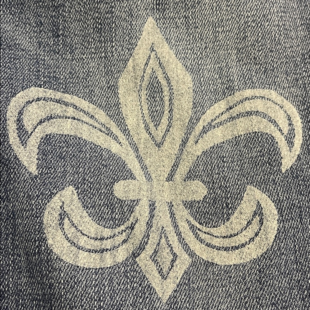 Miss Me Blue Straight Leg Jeans with Embroidered Fleur-de-Lis - Picture 13 of 13